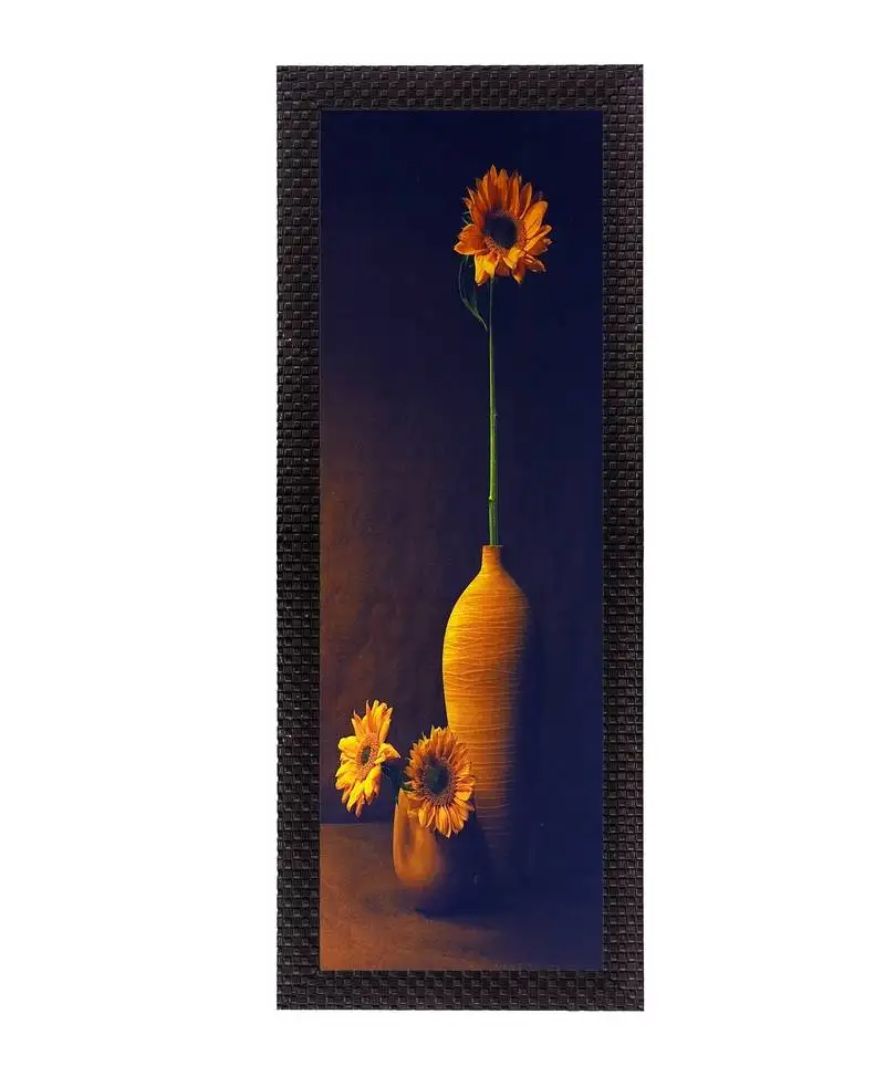 Vase with flower satin matt texture uv art painting