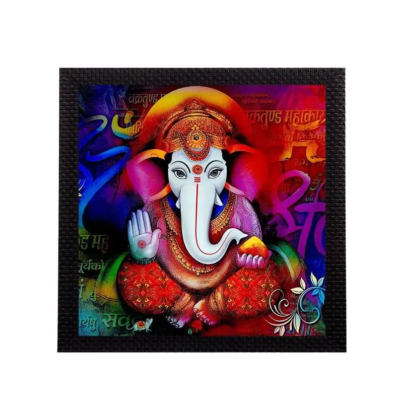 Colorful ganesha satin matt texture uv art painting