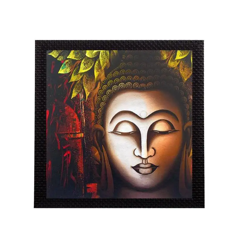 Face of buddha satin matt texture uv art painting