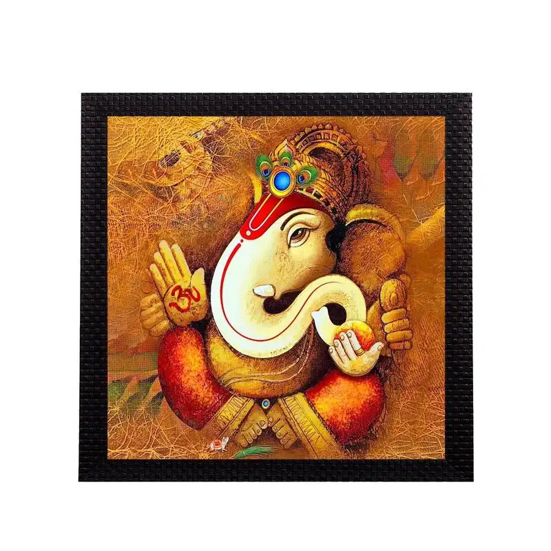 Divine lord ganesha satin matt texture uv art painting