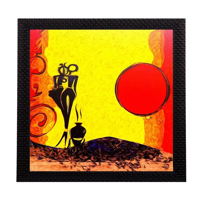 Absract sun scenic satin matt texture uv art painting