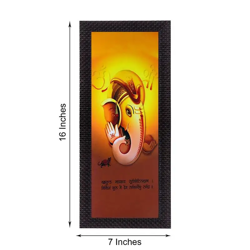 Spiritual lord ganesha satin matt texture uv art painting