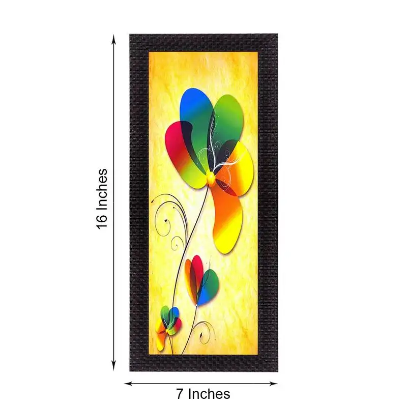 Abstract colorful flower satin matt texture uv art painting
