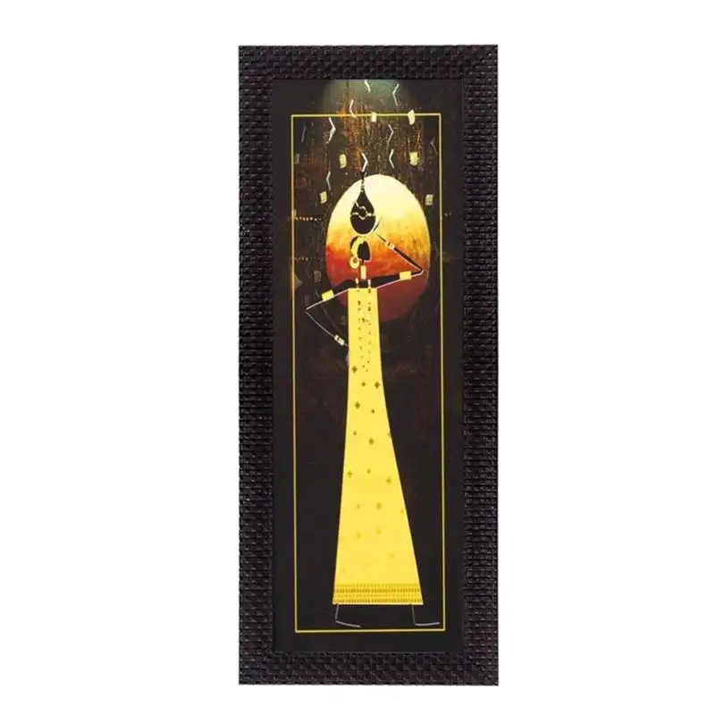 Abstract yellow figurine satin matt texture uv art painting