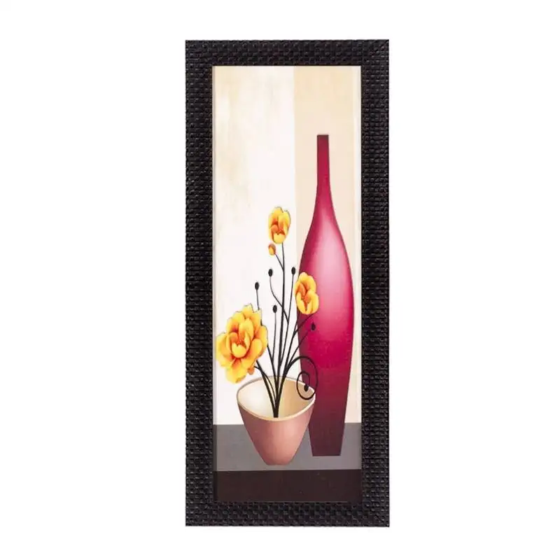 Abstract red vase satin matt texture uv art painting