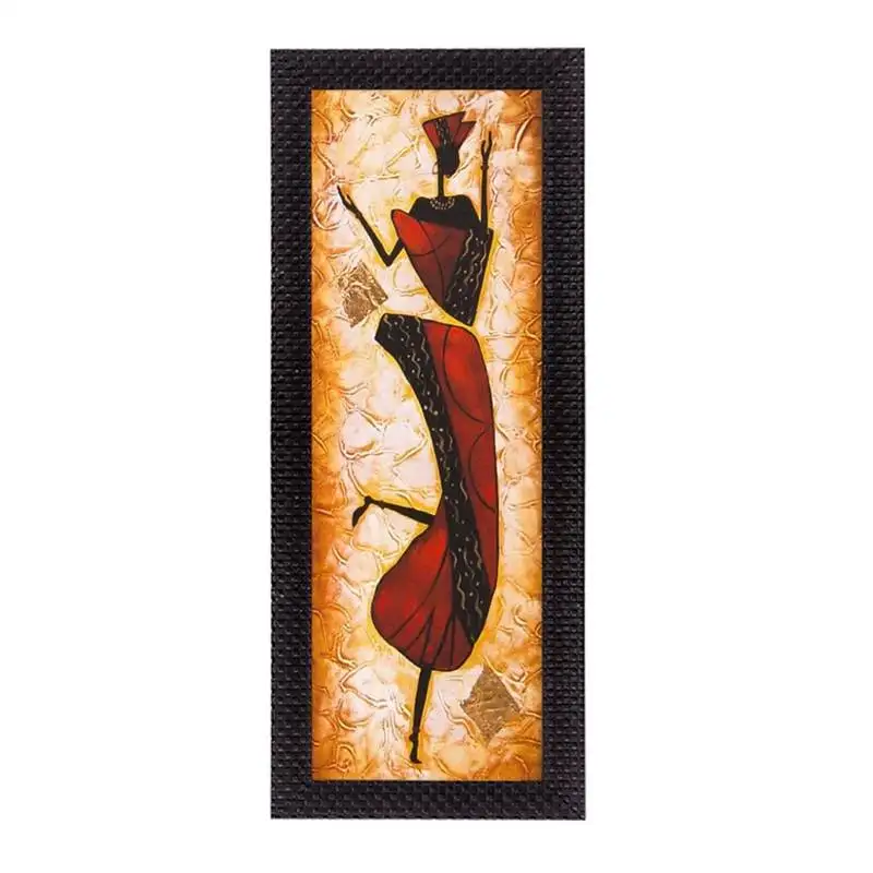 Abstract woman figurine satin matt texture uv art painting