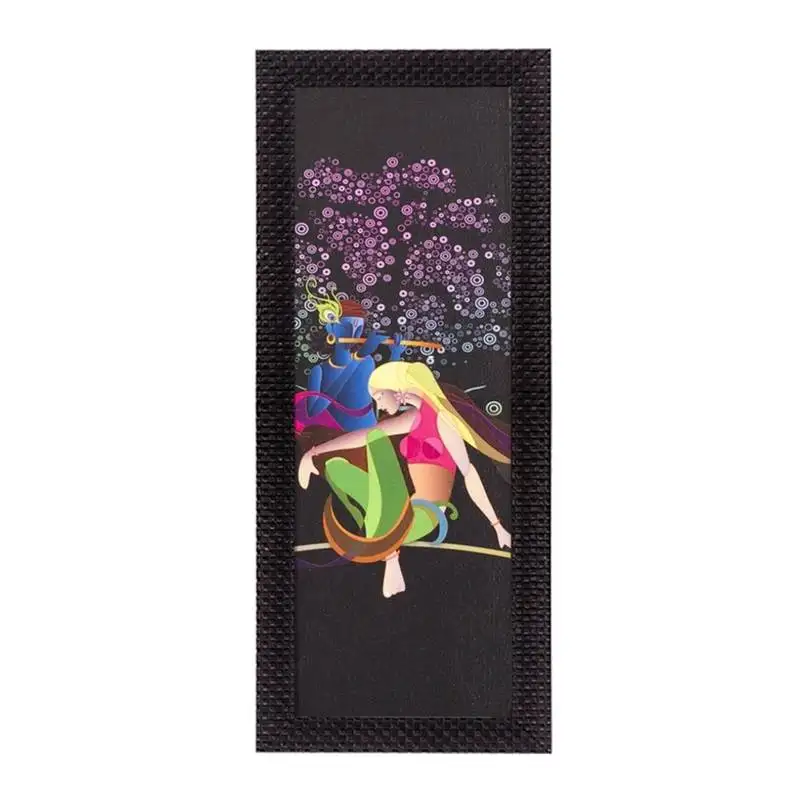 Abstract colorful woman pose satin matt texture uv art painting