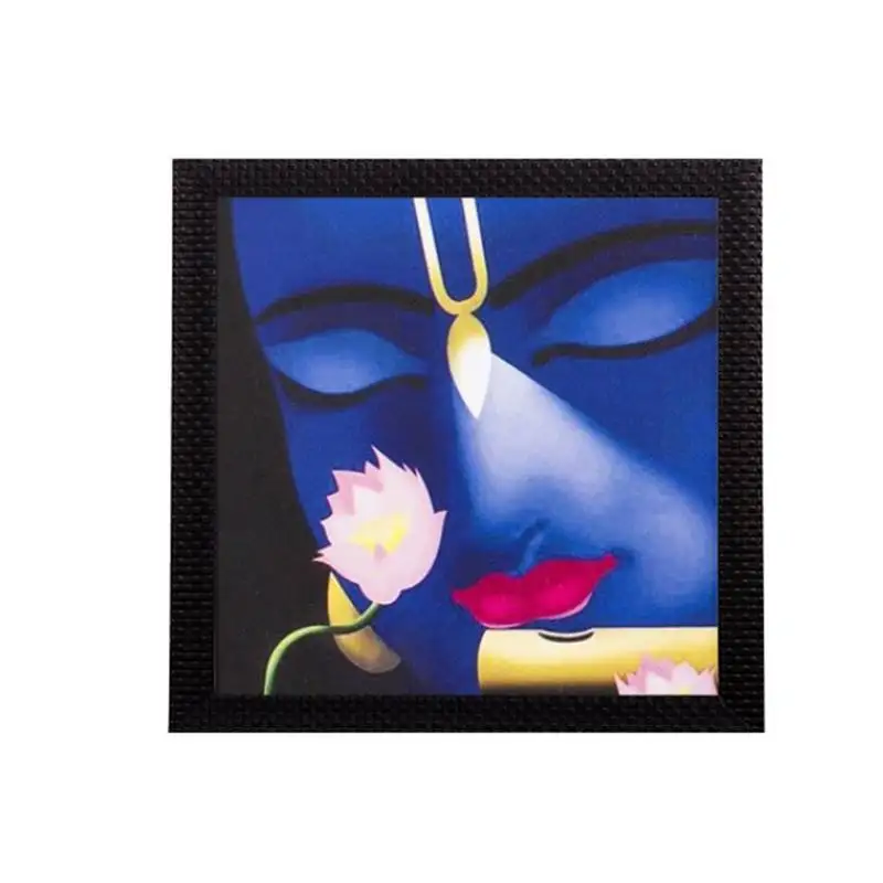 Face of lord krishna satin matt texture uv art painting