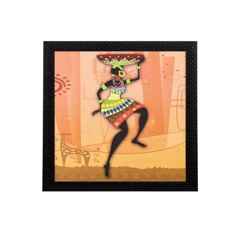 Dancing woman satin matt texture uv art painting