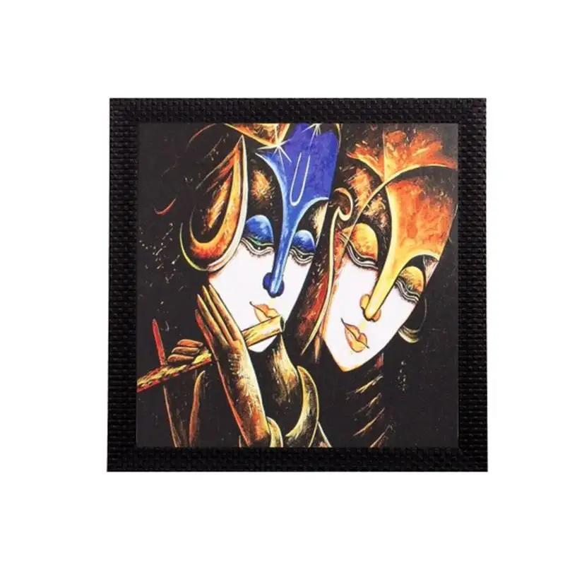 Lord krishna with radha satin matt texture uv art painting