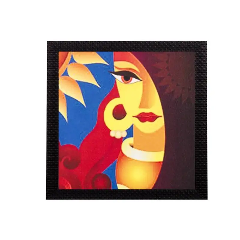 Abstract beautiful woman satin matt texture uv art painting