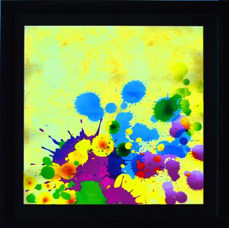 Colorful paint spots satin matt texture uv art painting