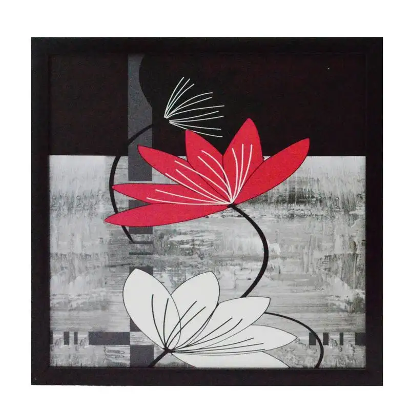 Floral design satin matt texture uv art painting