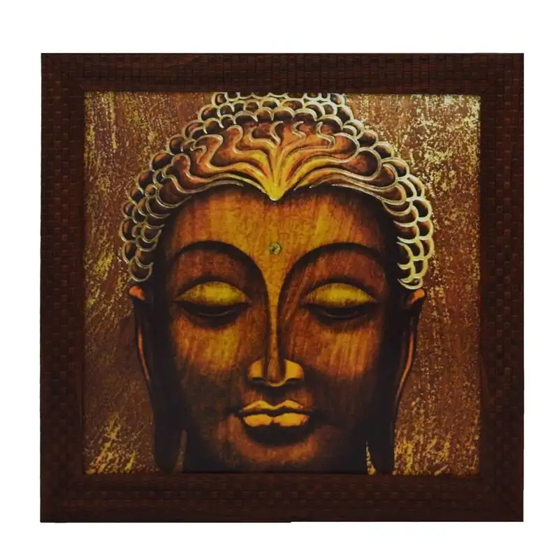 Spritual buddha head satin matt texture uv art painting