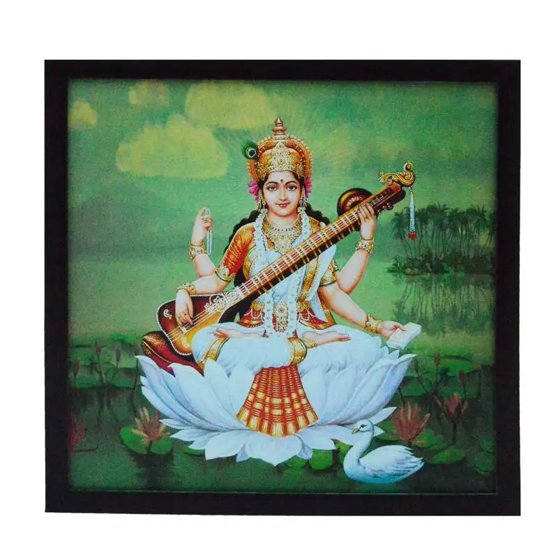 Goddess laxmi satin matt texture uv art painting