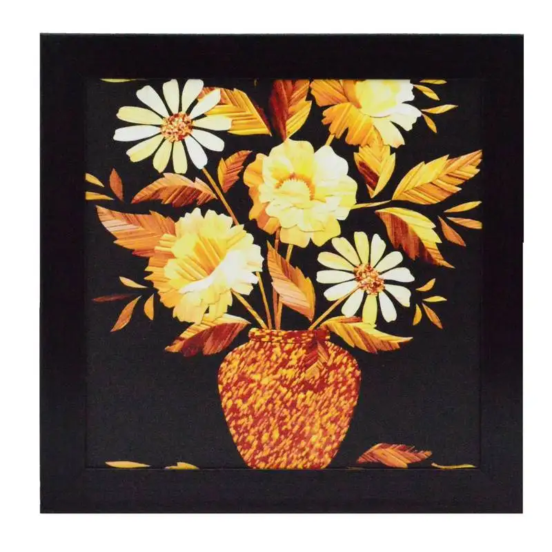 Floral pot satin matt texture uv art painting