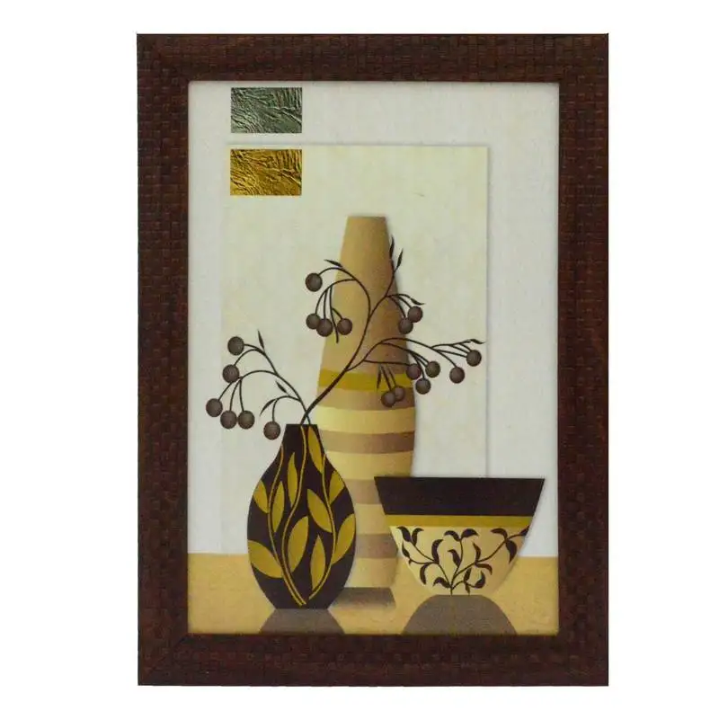 Abstract pots design satin matt texture uv art painting