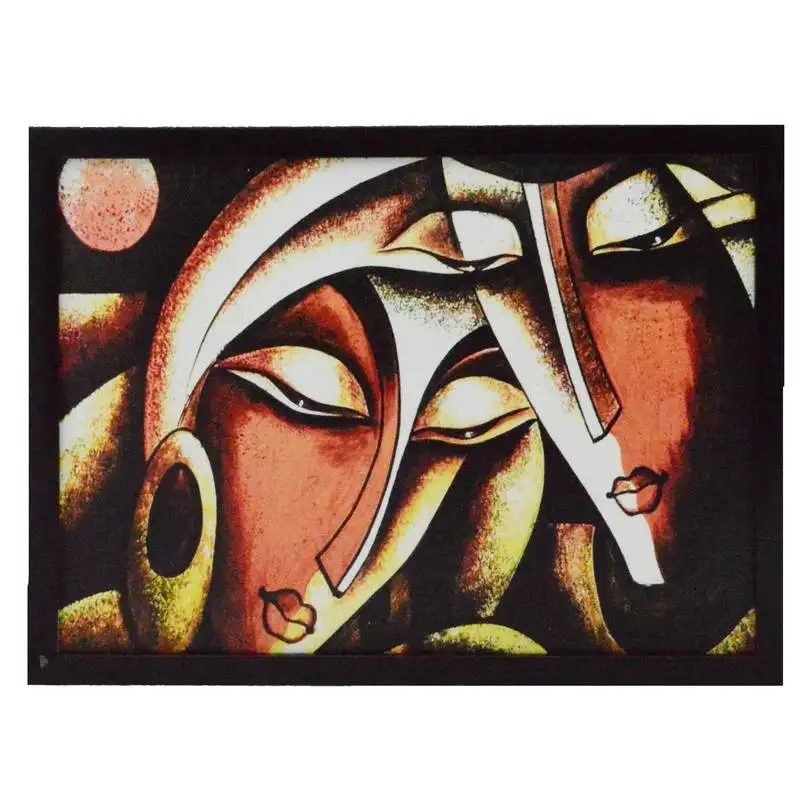 Abstract figures satin matt texture uv art painting
