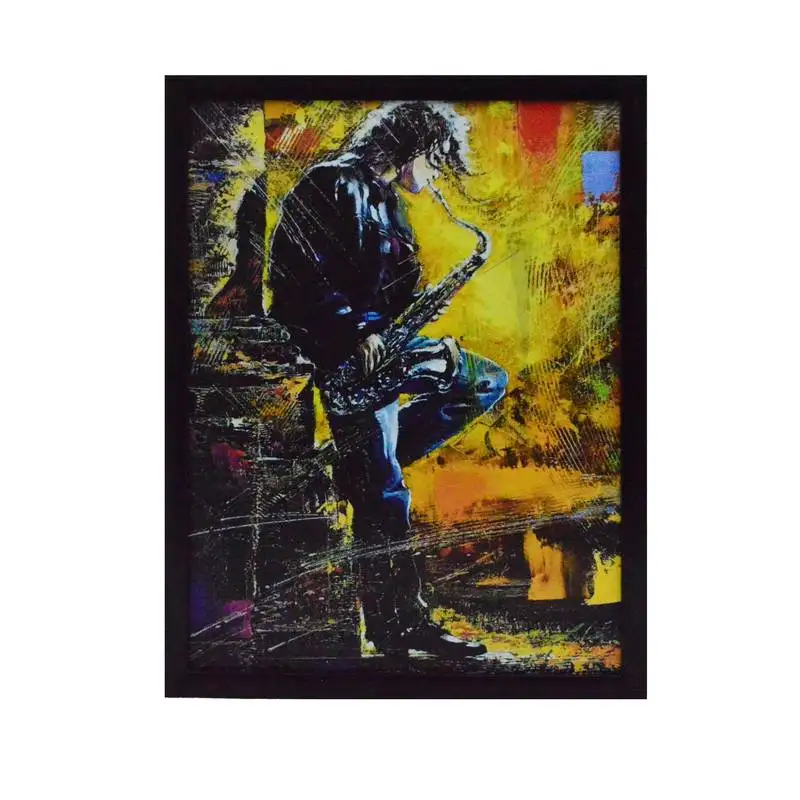 Musician boy satin matt texture uv art painting