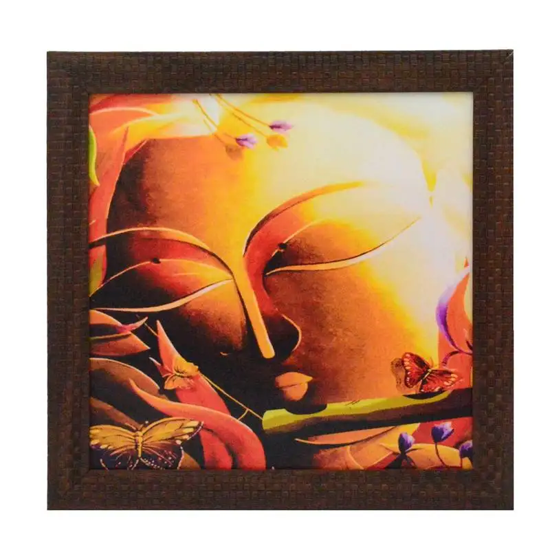 Krishna playing flute design satin matt texture uv art painting