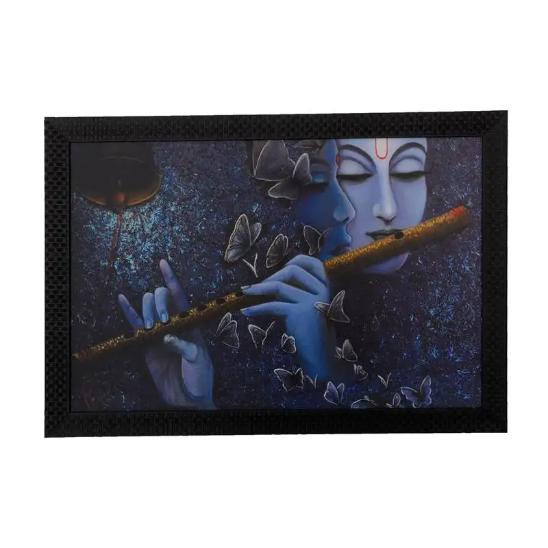 Radha krishna love moments satin matt texture uv art painting