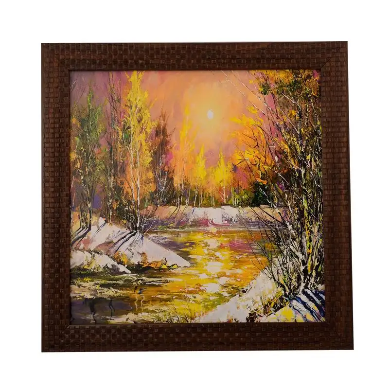 Fall season scenary view satin matt texture uv art painting