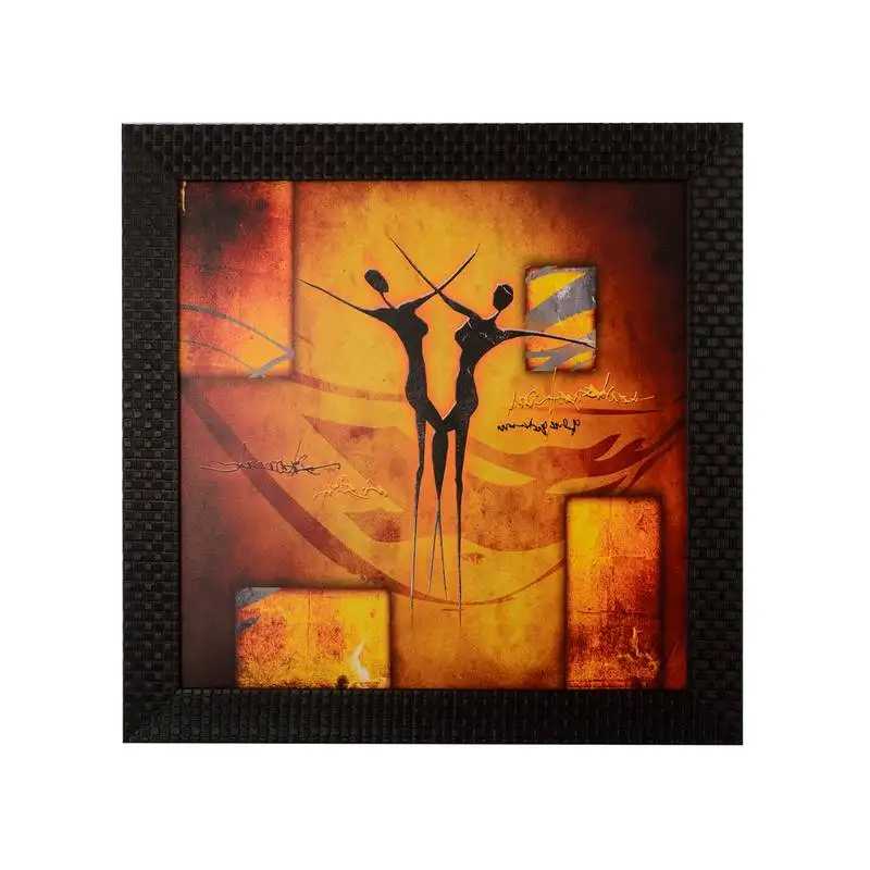Abstract dance scene satin matt texture uv art painting