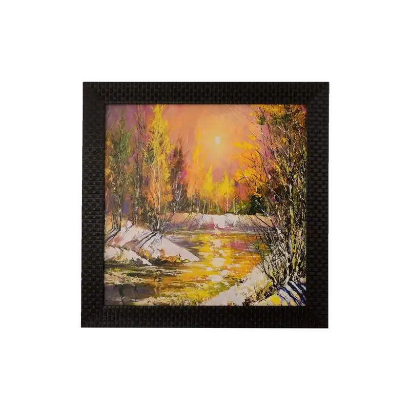 Fall season scenary satin matt texture uv art painting