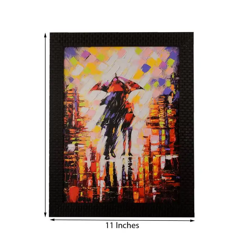 Rain scene satin matt texture uv art painting