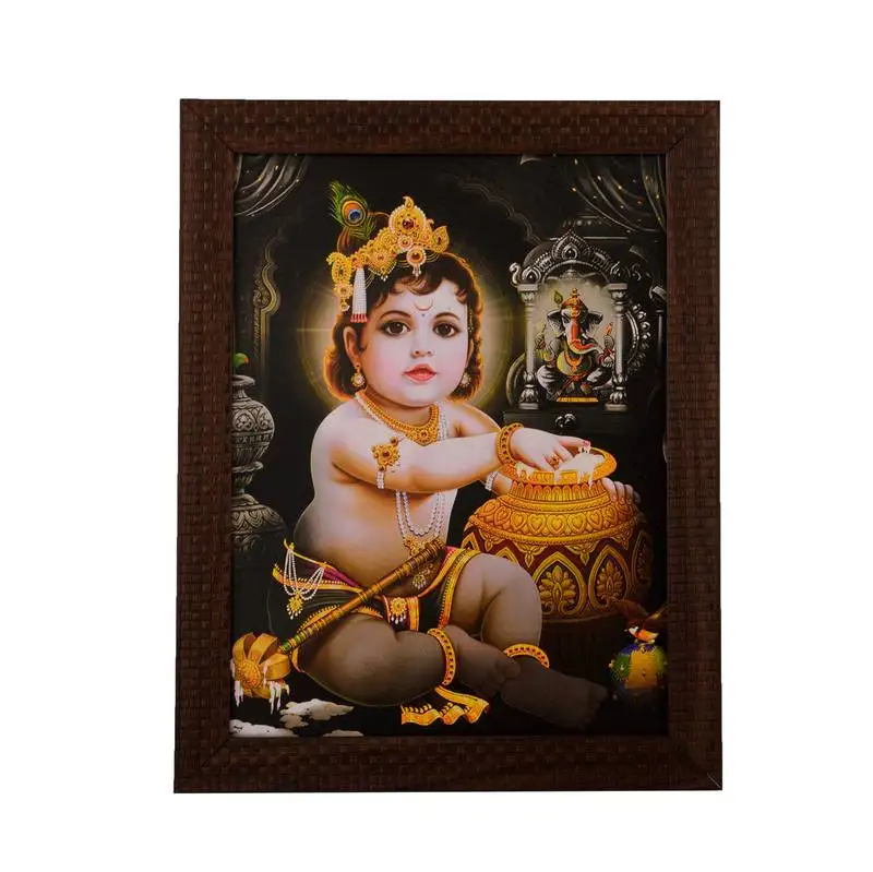 Ladoo gopal satin matt texture uv art painting