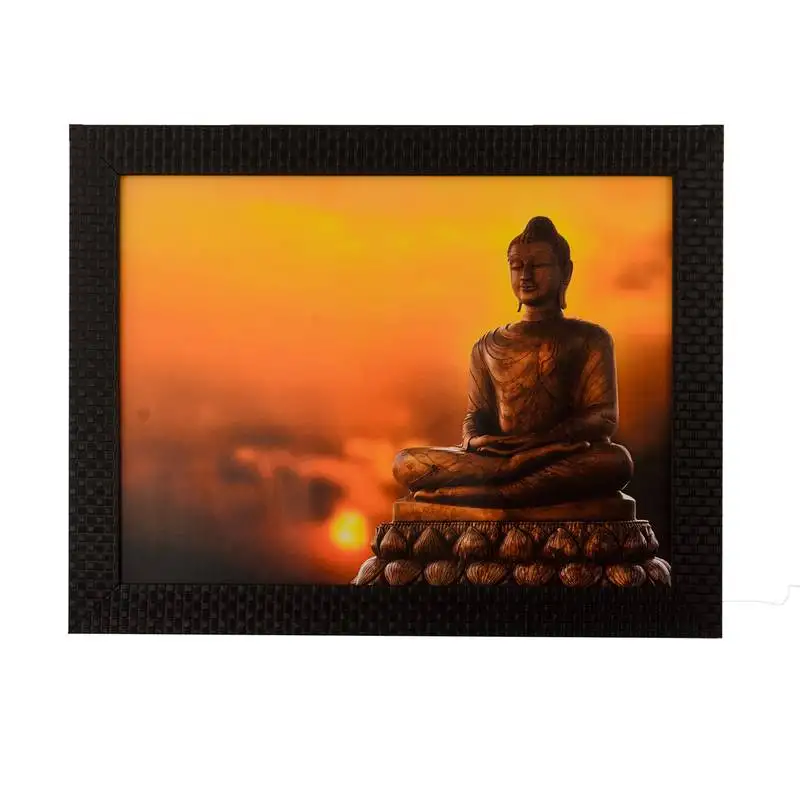 Spritual meditating buddha satin matt texture uv art painting