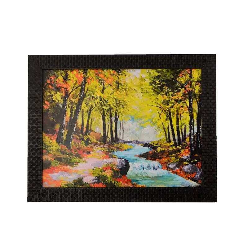 Colorful rive flow view satin matt texture uv art painting