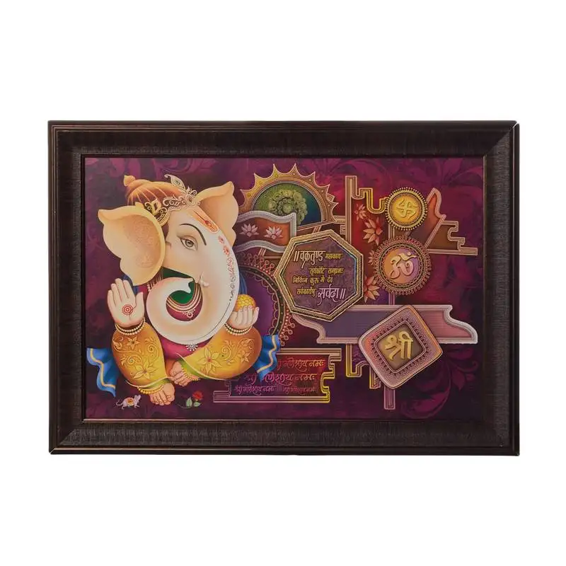 Spritual ganesha satin matt texture uv art painting