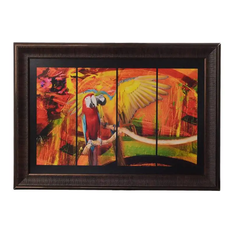 Colorful parrot satin matt texture uv art painting