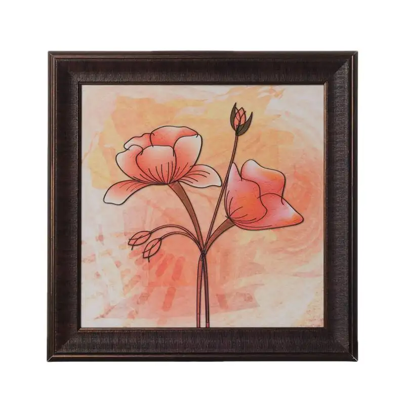 Beautiful flower special effect sparkle velvet touch reprint