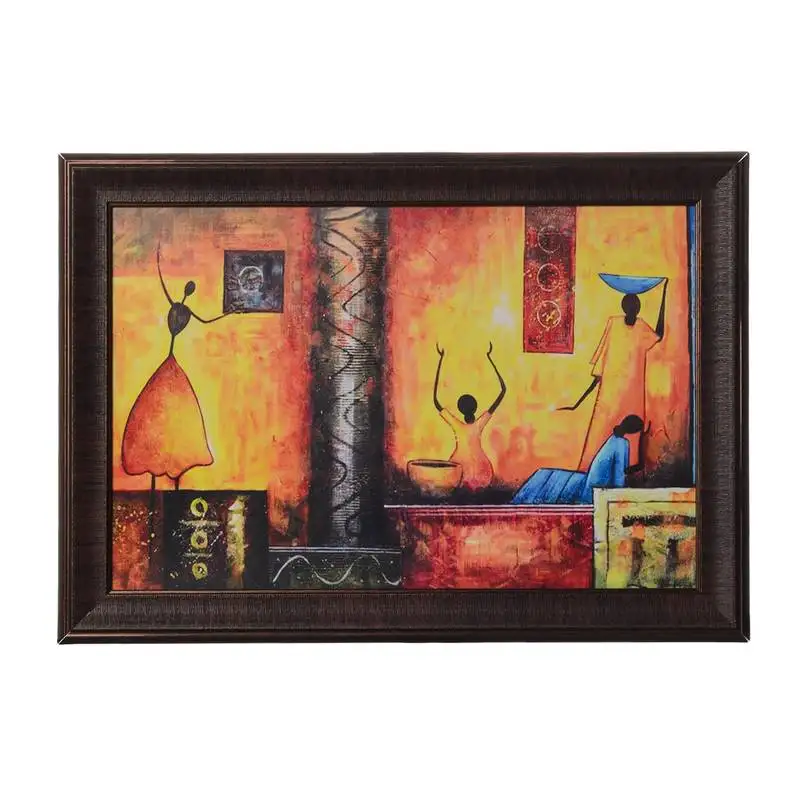 Abstract villagers matt texture uv art painting