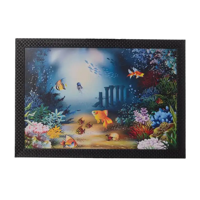 Colorful 3d sea life view satin matt texture uv art painting