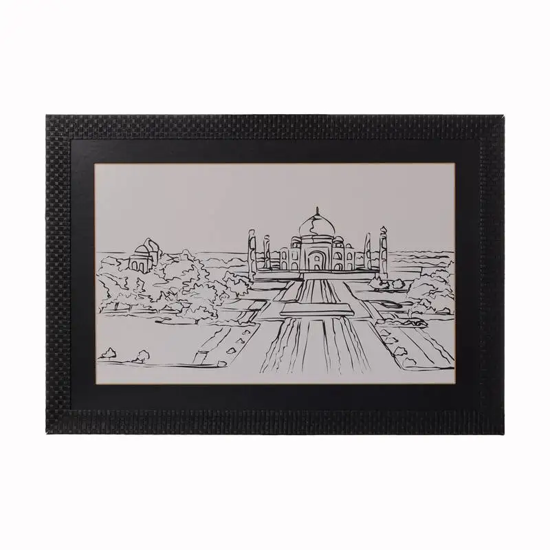 Sketched tajmahal satin matt texture uv art painting