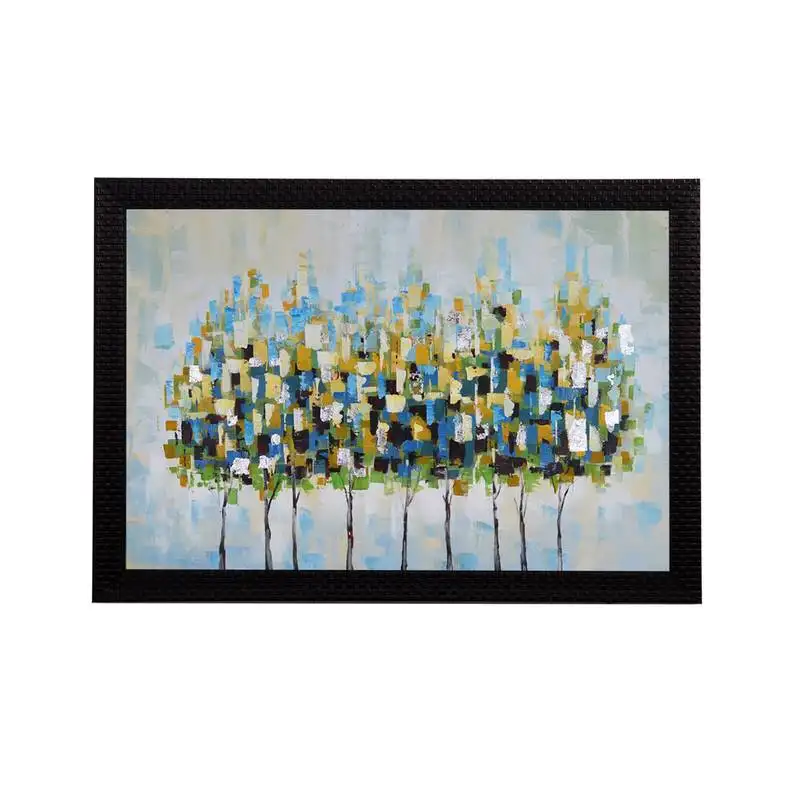 Abstract trees satin matt texture uv art painting