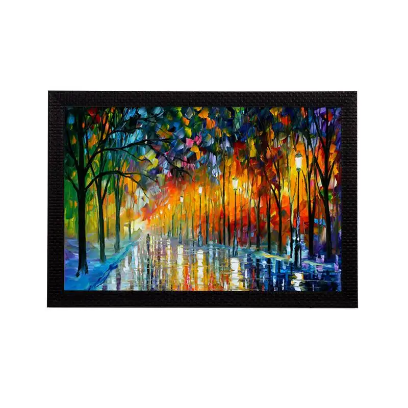 Lovely rain view satin matt texture uv art painting