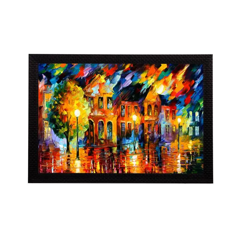 Rain view satin matt texture uv art painting