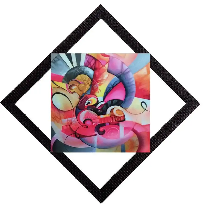 Colored abstract satin matt texture uv art painting