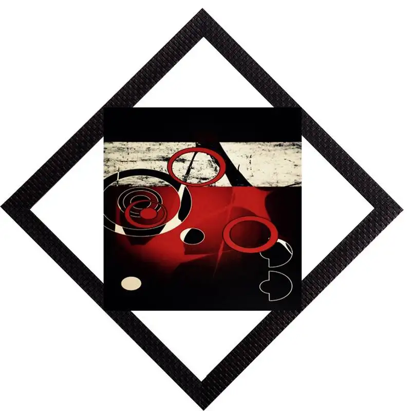 Red & white abstract satin matt texture uv art painting