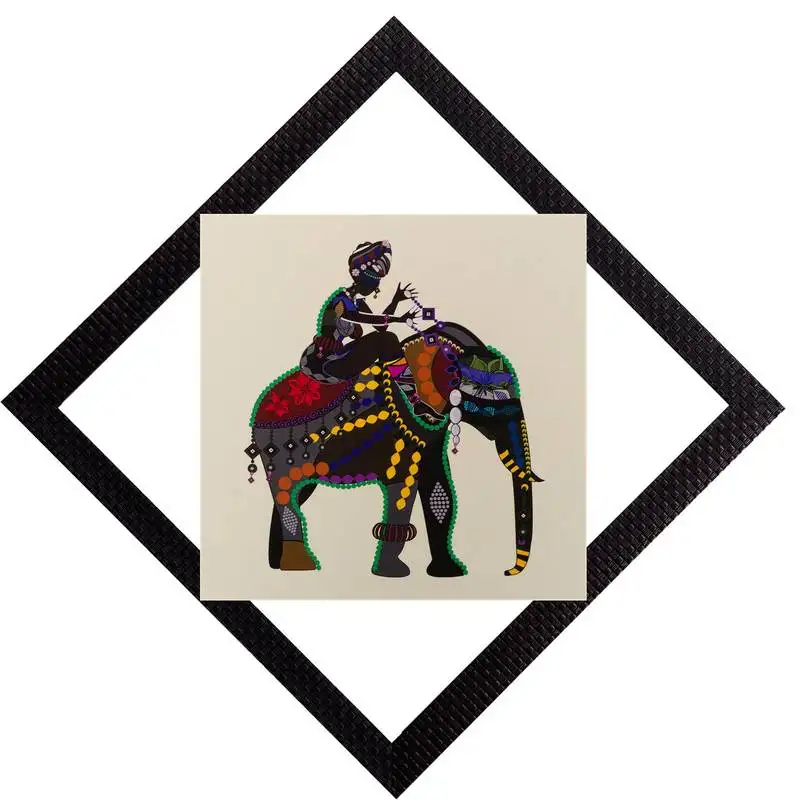 Elehant ride satin matt texture uv art painting