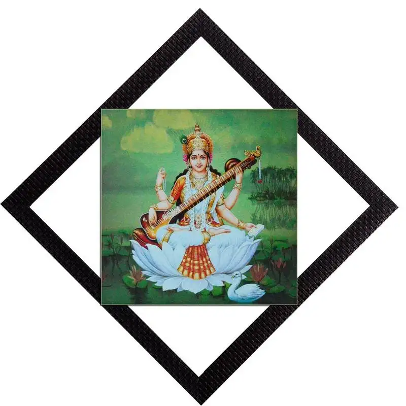 Godess saraswati satin matt texture uv art painting