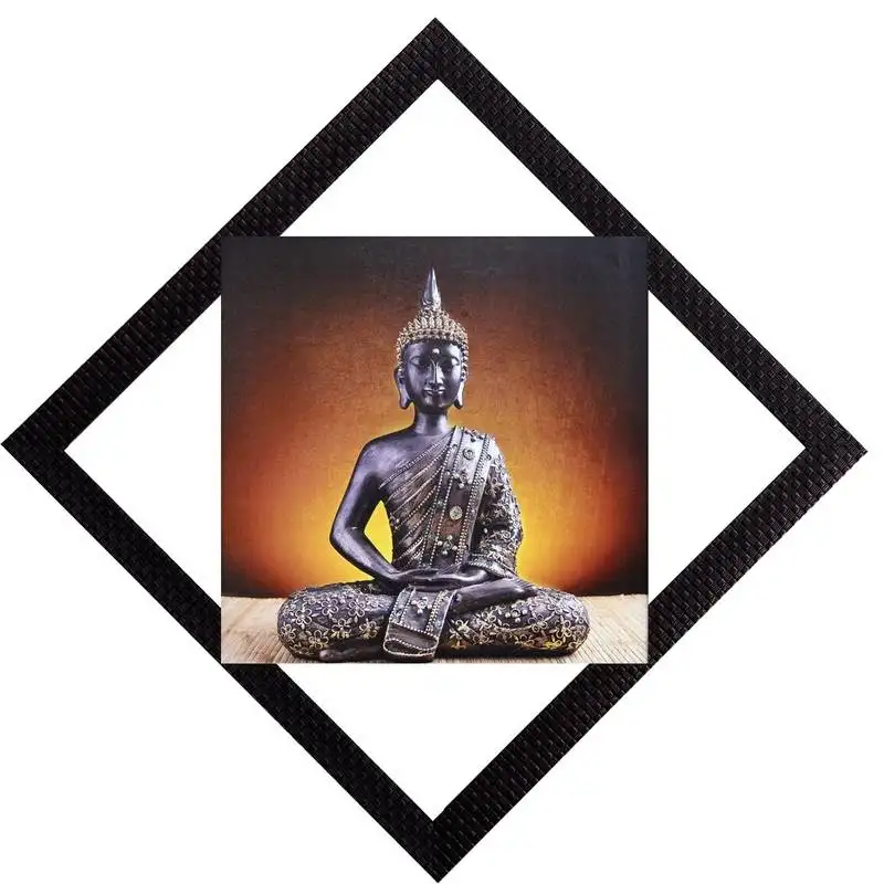 Meditating pose of lord buddha satin matt texture uv art painting