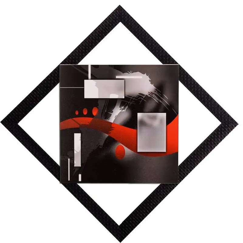 Red & grey abstract satin matt texture uv art painting