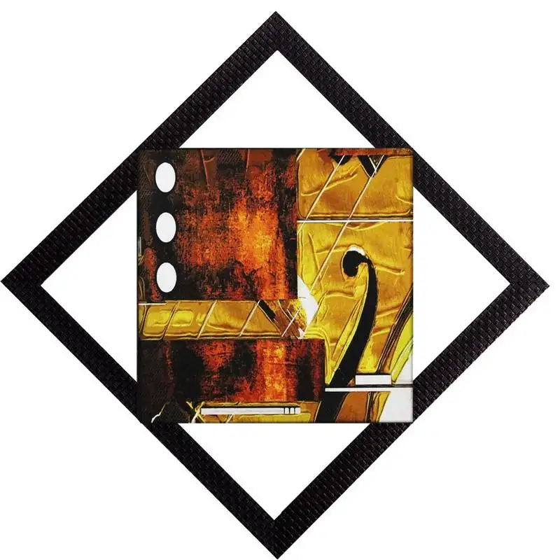 Brown & yellow satin matt texture uv art painting