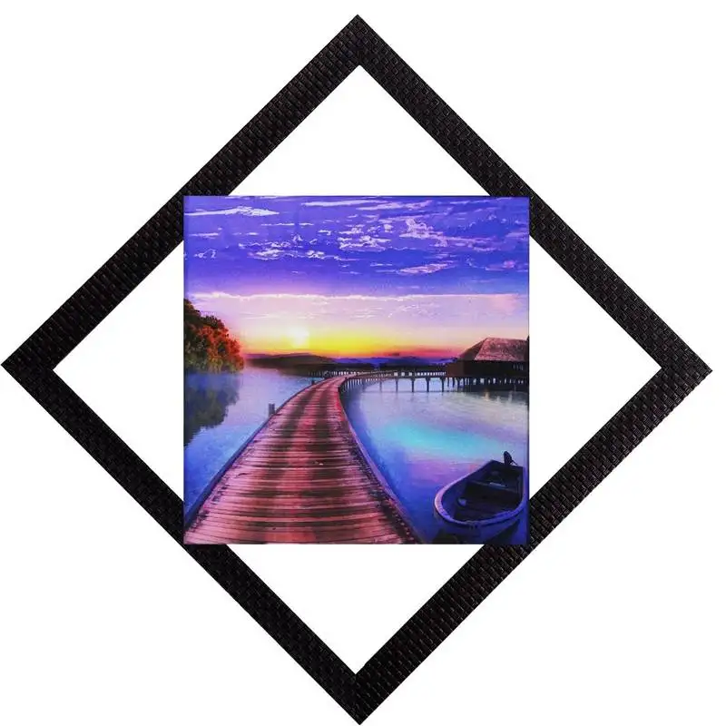 Over bridge sunset view satin matt texture uv art painting