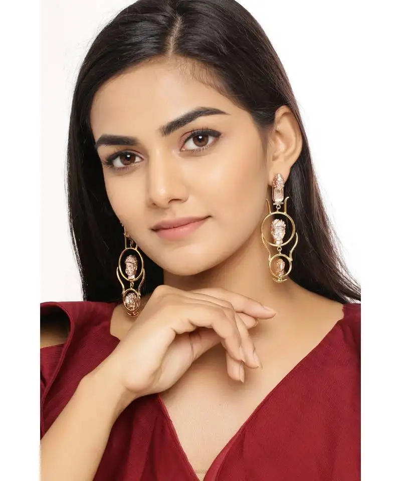 Urban turban (rose gold) earrings